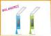 Modern Foldable LED Table Lamp With Battery / Alarm Clock / 3PCS LED Bulbs