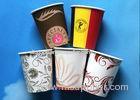 Single Wall 7oz / 8oz Paper Takeaway Coffee Cup With Water Ink Flexo Printing