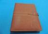 Brown Leather Perfect Bound Book Printing pantone colors , hardcover book printing