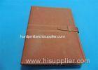 Brown Leather Perfect Bound Book Printing pantone colors , hardcover book printing