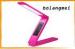 Pink Folding LED Rechargeable Table Lamp With USB / Alarm Clock / Hanging Clip