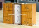 Handmade Wood Jewelry Boxes / Case Logo Printed With Sponge For Women