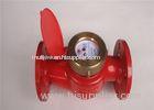 Brass Multi Jet Domestic Water Meter Hot With End Flange / BSP LXSR-50E
