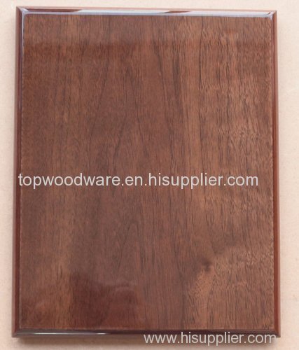 Walnut piano finish wooden awards plaque