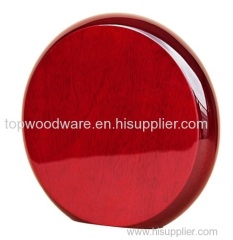 Round piano finish plaque