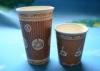 Compostable Brown 3oz 4oz 7oz Disposable Hot Drink Cups With Flexo Printing