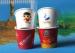 White / Red Big Biodegradable Insulated Disposable Coffee Cups With 1-6 Color Flexo Printing