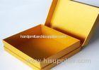 Yellow Antique Lamination Printed Gift Boxes With lids For Clothes