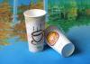 Personalized Take Out 12oz Insulated Paper Coffee Cups White / Red For Wedding