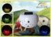 Decorative Transparent Ceramic Hollow Solar Camping Lanterns Lights Color Changing