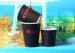 Insulated Biodegradable Single Wall Paper Cups Black Disposable Coffee Cups Containers