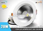 ROHS Approved COB 20W Recessed LED Downlights For Shopping Mall Lighting