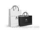 Retail Store Shopping Printed Paper Bag With Handles , White Or Black Color