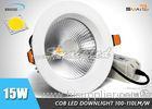High CRI Indoor 15W Round Recessed 230V LED Downlights For Office