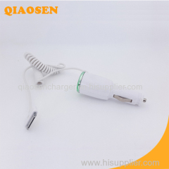 Good quality car charger for iphone4 with spring cable