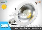 Fire - Proof Black Recessed COB LED Downlight 30 Watt AC85 - 265V