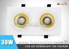 Indoor LED Ceiling Downlights 30w dimmable Epistar chips and CRI&gt;80 CE ROHS