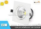 Quadrate LED Ceiling Downlights , Commercial LED Recessed Downlights 15W