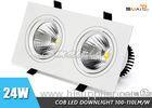 Rotatable 2 x 12w LED Ceiling Downlights With Angle Spot Emitting 30 Degree