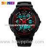 5 ATM Black Analog Digital Watch Hourly Chime Japanese Movement AL35