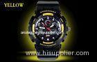 Unisex Black Daily Alarm EL Backlight Analog Digital Watches With Stop Watch