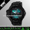 Outdoor Sports Analog Digital Wrist Watch With Metal Bezel EL Back Light