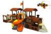 Outdoor Wooden Train Playground Entertainment Equipment