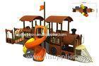 Outdoor Wooden Train Playground Entertainment Equipment