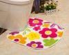 Anti slip U shape Toilet Floor Mat , 100% microfiber toilet pedestal mats