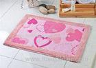 Heart-shaped design anti slip acrylic Bath Mat for toilet / entrance door