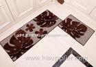 Black monsutera leaf style washable Microfiber mats for home dinning room