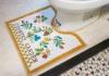 Pastoral style Slip-resistance customized brown Toilet Floor Mat for bath room