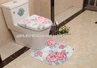 Gorgeous rose washable acrylic 2 Piece Bath Mat Set for household