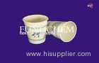 100% Biodegradable Natural Colur Blue / White Porcelain Paper Cups , Disposable