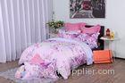 Bright Pink Soft Tencel Twin Lyocell Bedding Duvet Cover Set For Summer