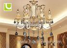 Luxury Bedroom 110V / 220V Crystal Ceiling Lamp 18 Light Chandelier 115 x 110 cm