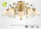 Luxury 110v / 240v Crystal Flush Chandelier Ceiling Lights For Living Room