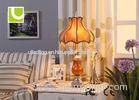 Funky Orange Crystal Drop Luxurious Table Lamps For Hotel / Residential