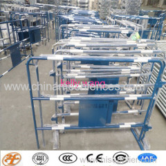 Haotian temporary powder coated road traffic barrier with advertising sign factory