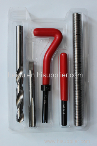 single size thread repair kit with stainless steel inserts, screw taps