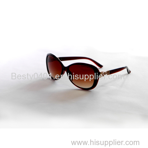 Vintage sunglasses Brown color women sunglasses logo printing sunglasses