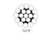 Galvanized Stainless Steel Aircraft Cable 1x19 Strand , aircraft safety wire