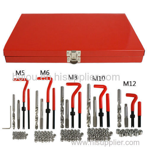 131pcs helicoil repair tool set with drill bit, taps and installation tool 