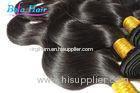 Natural Black / Red Violet Eurasian Virgin Hair Extensions 35 Inch