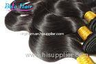Natural Black / Red Violet Eurasian Virgin Hair Extensions 35 Inch