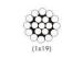 Tensioning Bracing Steel Guy wire rope strand 1 x 19 ASTM A475 / A363