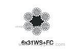 Linear Contact Parallel Laid Rotating Resistant galvanized wire rope 6 x 31 WS