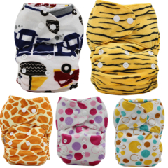 Beilesen soft minky suede cloth inner infant reusable cloth diaper