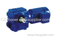 S Series High Speed Helical Worm Gear Reducer / Gearbox Speed Reducer with Motor