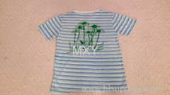 Striped T-shirt white With Red and blue Stripe